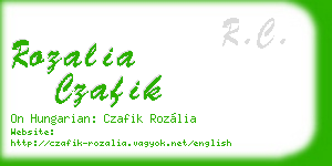 rozalia czafik business card