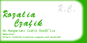 rozalia czafik business card